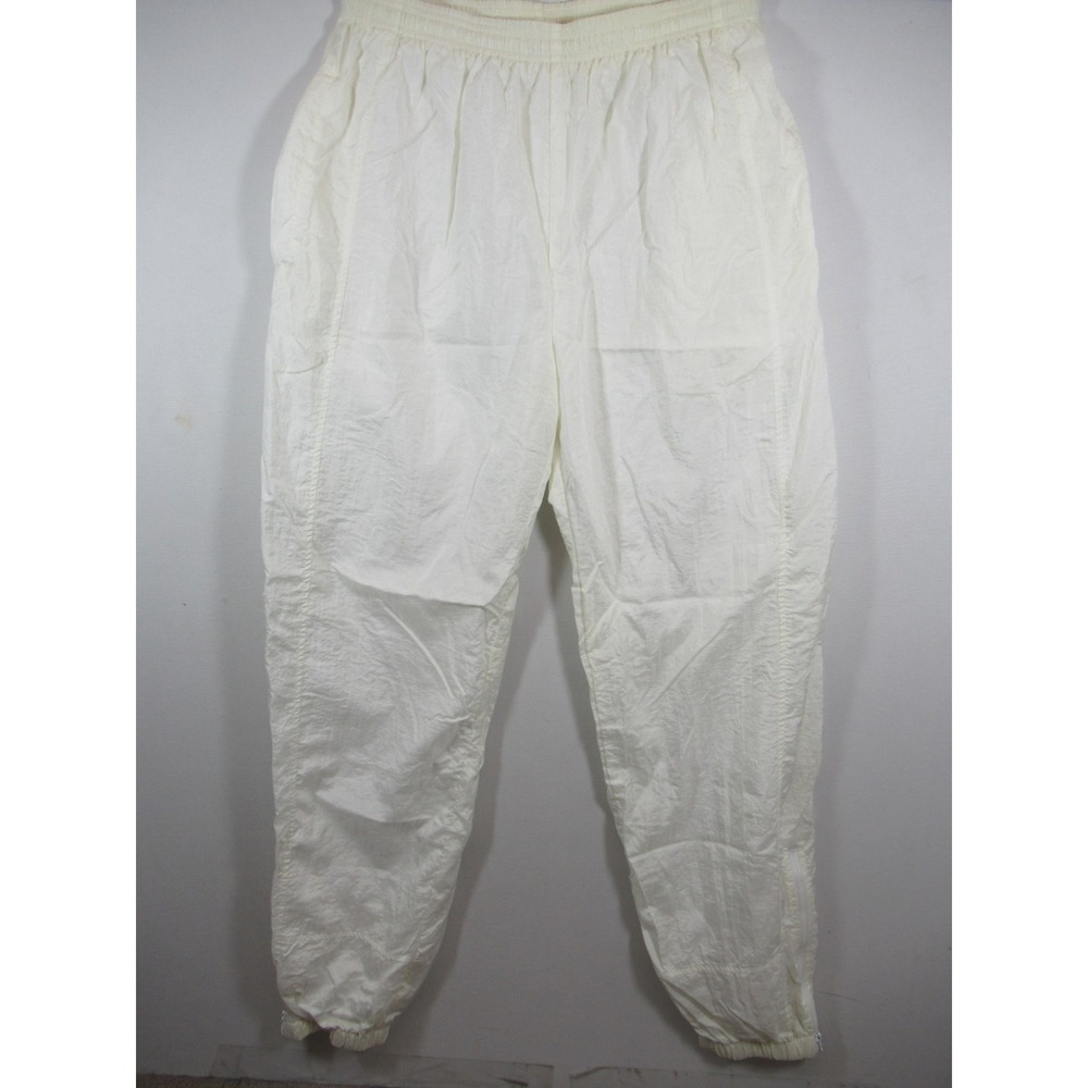Vintage Nike Supreme Court Nylon Pants Men Medium Ivory Jogger Track Warm Up